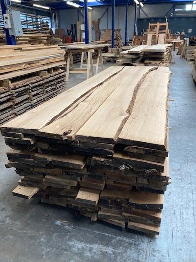 Nieuw binnen, eiken wandplanken - Houtexclusief Waddinxveen, Exclusief hout uit voorraad leverbaar